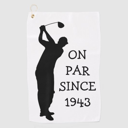 Birthday Golfer Funny 80th happy Dad Humor Golfhanddoek (Voorkant)