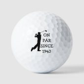 Birthday Golfer Funny 80th happy Dad Par Golfballen (Voorkant)