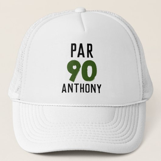 Birthday Golfer Funny 90th happy Dad Par Trucker Pet (Voorkant)