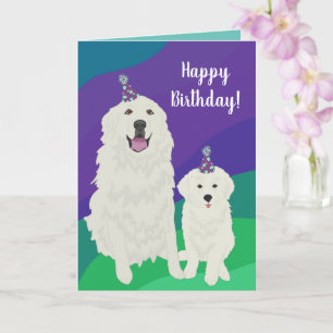 Birthday Great Pyreneeën Kaart