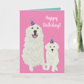 Birthday Great Pyreneeën Mountain Dog Card Kaart (Voorkant)