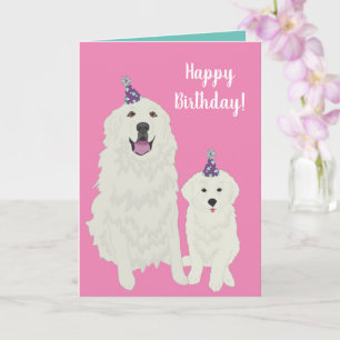 Birthday Great Pyreneeën Mountain Dog Card Kaart