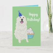 Birthday Great Pyreneeën Mountain Dog Card Kaart (Voorkant)