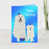 Birthday Great Pyreneeën Mountain Dog Card Kaart (Voorkant)
