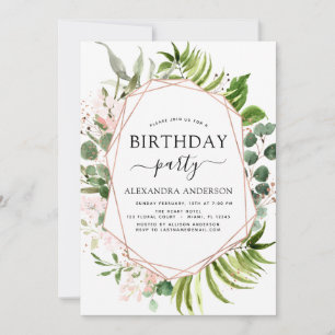 Birthday Greenery Eucalyptus Botanical Kaart
