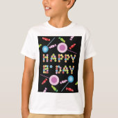 Birthday Greeting Candles T-shirt (Voorkant)