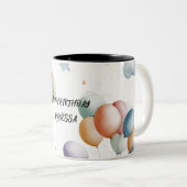 Birthday Greeting Mug – Colorful Balloon Artwork (Devant droit)