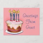 Birthday Greetings Briefkaart (Voorkant)
