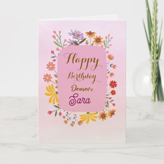 Birthday Greetings Card Kaart (Voorkant)