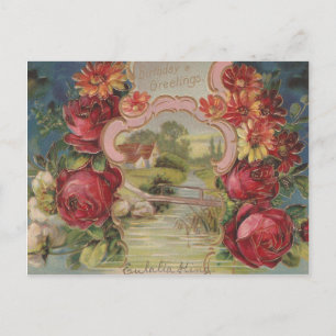 Birthday Greetings Flowers Briefkaart