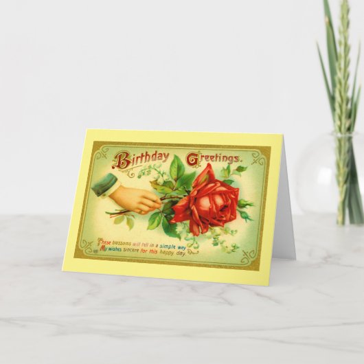 Birthday Greetings Kaart (Voorkant)