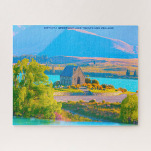 Birthday Greetings Lake Tekapo Nieuw-Zeeland Legpuzzel