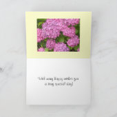 Birthday Greetings Pink Hydrangeas Kaart (Binnen)