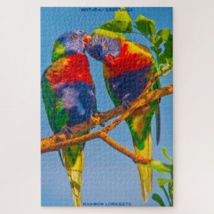 Birthday Greetings Rainbow Lorikeets Legpuzzel