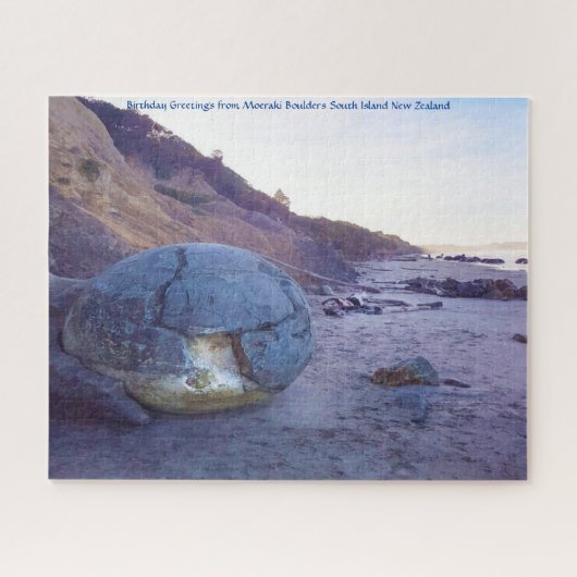 Birthday Greetings uit Moeraki Boulders Legpuzzel (Horizontaal)