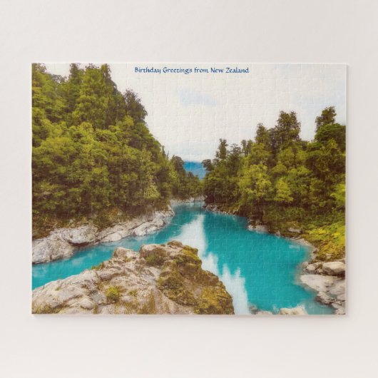 Birthday Greetings uit Nieuw-Zeeland Legpuzzel (Horizontaal)