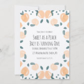 Birthday-grenskunst van waterverf-peach-fruit kaart (Voorkant)