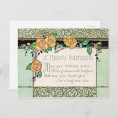 Birthday-groet Briefkaart (Voorkant / Achterkant)