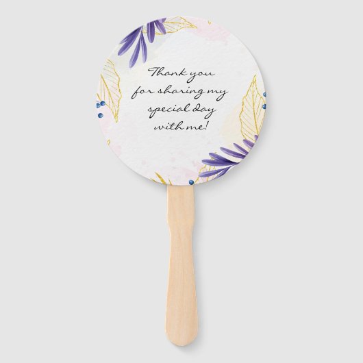 Birthday Hand Fans Luxury Handwaaier (Achterkant)