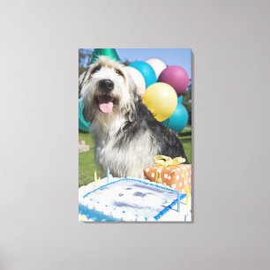 Birthday hond canvas afdruk