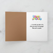 Birthday Humor Crazy Old Man  Kaart (Binnen)