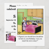 Birthday Humor Party Invitations "Spectickles" Kaart (Voorkant / Achterkant)