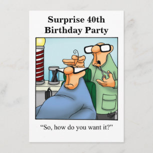 Birthday Humor verrassingsfeest voor hem Kaart
