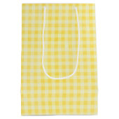 Birthday Ice Cream Cone on Gingham Medium Cadeauzakje (Achterkant)