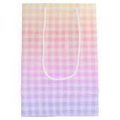 Birthday Ice Cream Cone Rainbow Gingham Medium Cadeauzakje (Achterkant)
