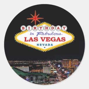 BIRTHDAY in Fabulous Las Vegas Sticker