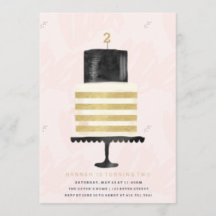 BIRTHDAY-INVITATIE - CAKE EN CANDLE KAART