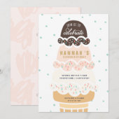 BIRTHDAY-INVITATIE - ICE CREAM CONE SCOOPS KAART (Voorkant / Achterkant)