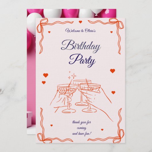 Birthday invitation (Devant / Derrière)