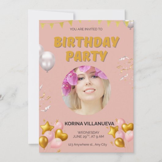 Birthday Invitation  (Devant)