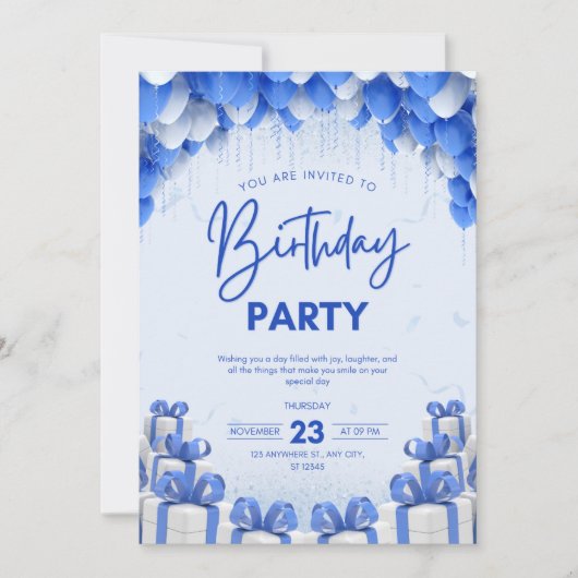 birthday invitation (Devant)