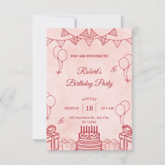 Birthday invitation (Devant)