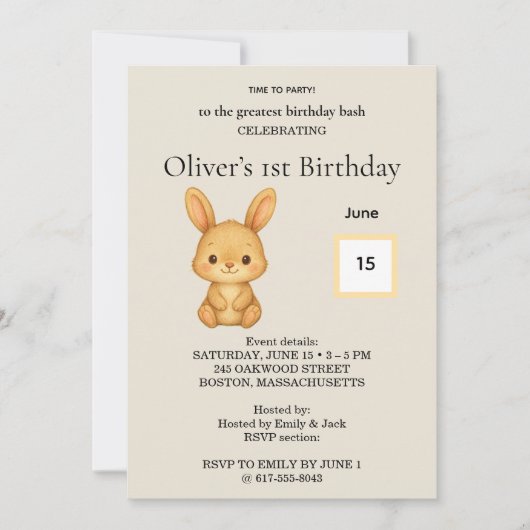 Birthday Invitation (Devant)