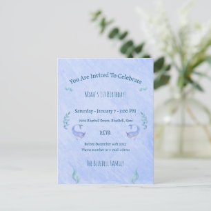 Birthday Invitation (10,8 x 14,2 cm) - Thème océan