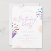Birthday Invitation Blue Modern Party Design (Dos)