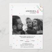 Birthday Invitation | Custom Year Number (Devant / Derrière)