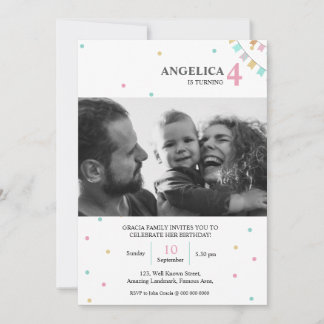 Birthday Invitation | Custom Year Number Kaart