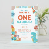 Birthday Invitation – Dino Roar Theme (Debout devant)