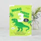 Birthday Invitation Dinosaur 3rd for Boys (Debout devant)