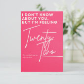 Birthday Invitation for 22  (Debout devant)