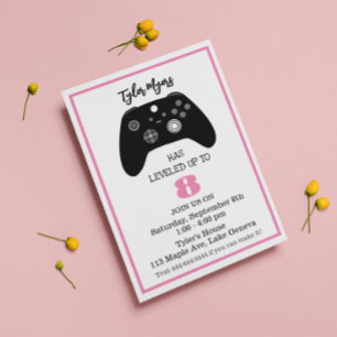 Birthday Invitation for Gamer Kaart