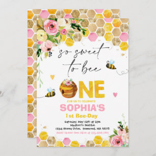 Birthday Invitation Honey Bee Birthday Party Kaart