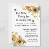 Birthday Invitation Honey Bee Kaart (Voorkant)