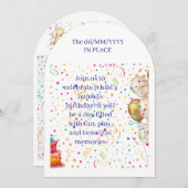 Birthday Invitation Kaart (Voorkant / Achterkant)