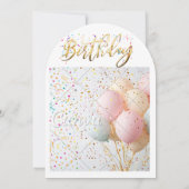 Birthday Invitation Kaart (Achterkant)