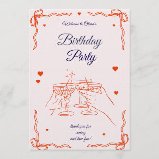 Birthday invitation kaart
